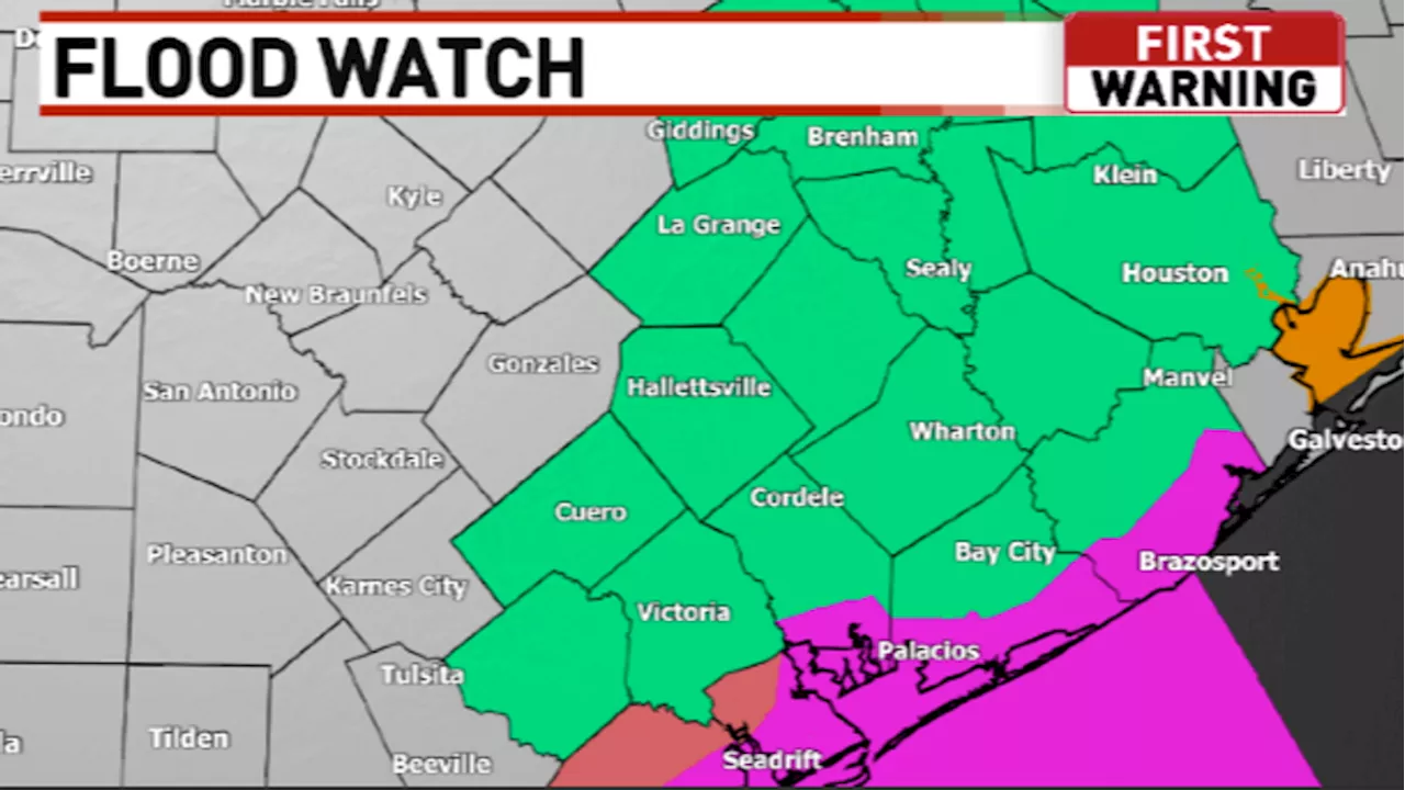 Flood watch issued east of San Antonio ahead of Tropical Storm Beryl