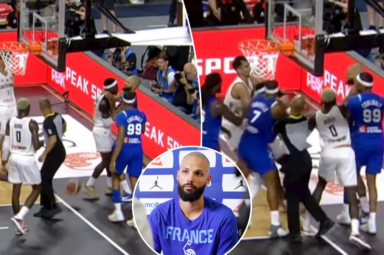 Evan Fournier chokes Dennis Schroder during ugly fight in France-Germany game