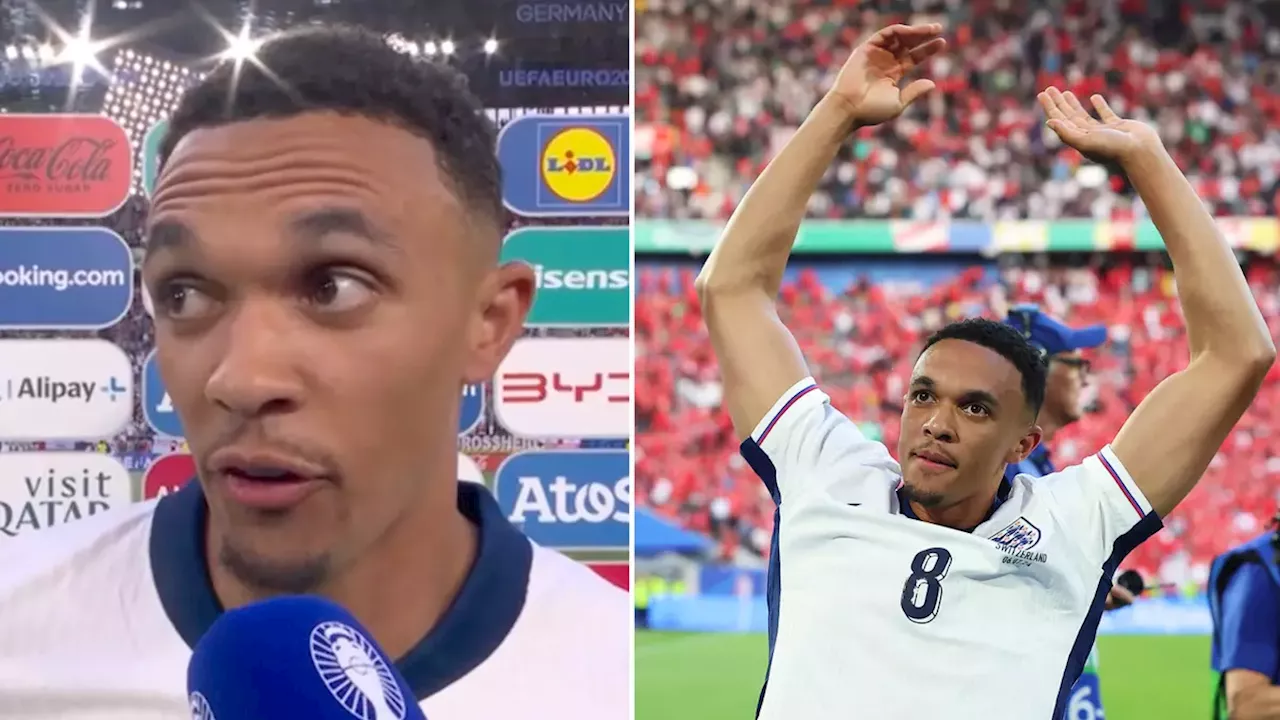 Trent Alexander-Arnold gave an extremely mature post-match interview after scoring England's winning penalty