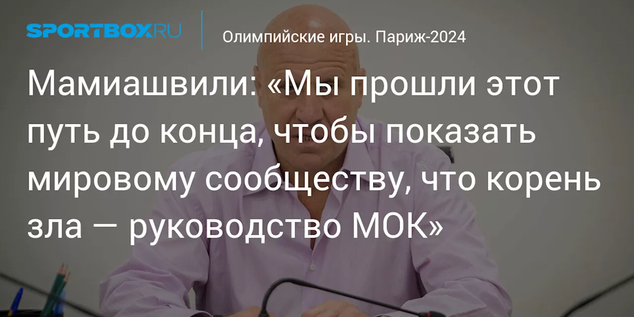 Мамиашвили: «Мы прошли этот путь до конца, чтобы показать мировому сообществу, что корень зла — руководство МОК»