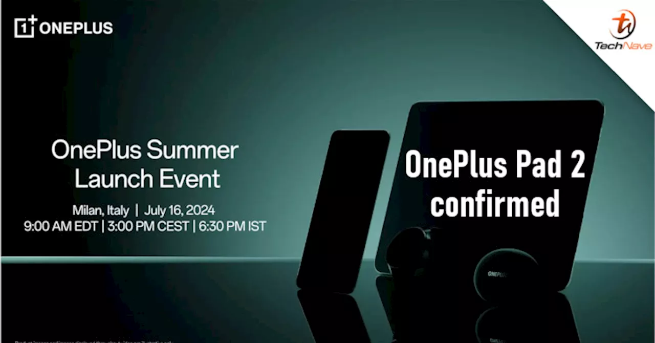 OnePlus Pad 2 launching on 16 July with three other new products