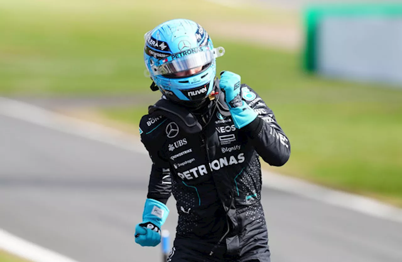 Russell takes 'mega' pole as Mercedes lockout British Grand Prix front row