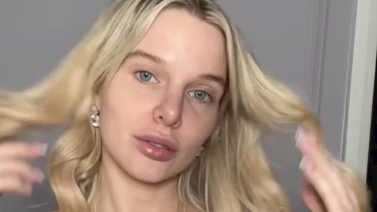 Busty Helen Flanagan nearly bursts out of her corset in sexy new makeup tutorial...