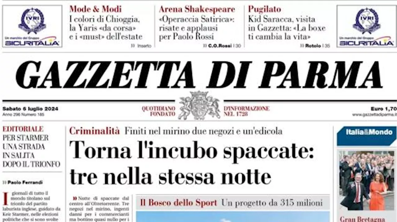 L'apertura della Gazzetta di Parma: 'Il Tribunale: 'Il Parma risarcirà la Erreà''