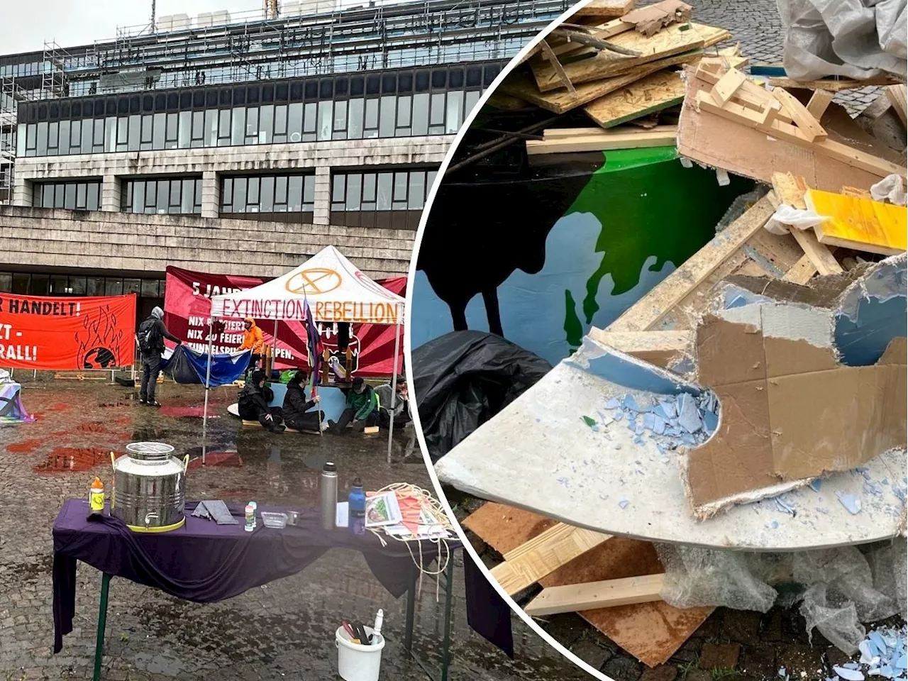 Nach Demo vor dem Landhaus: Wer räumt auf, wenn der Protest vorbei ist?