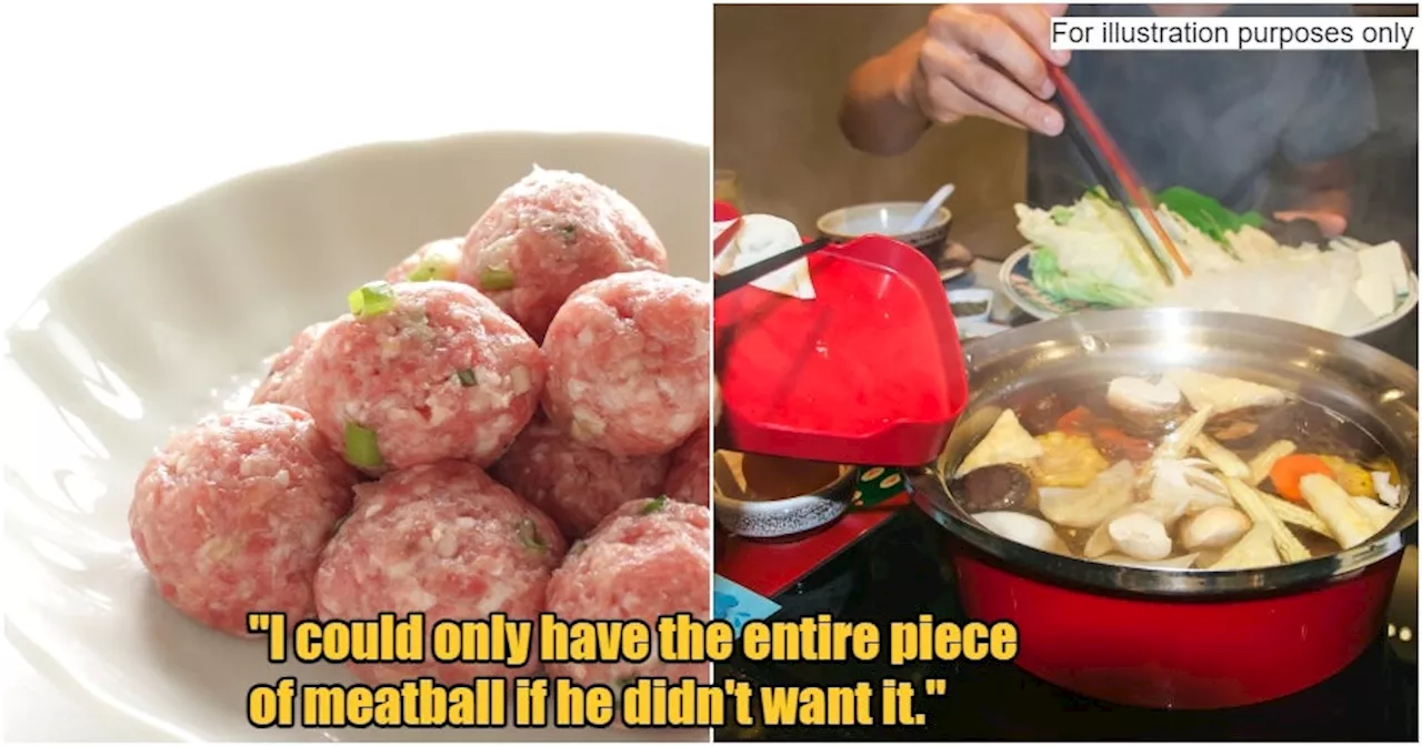 Stingy Taiwanese BF Insists to Cut Pork Meatball in Half & Split Hotpot Bills, Including Paper Bag Charge