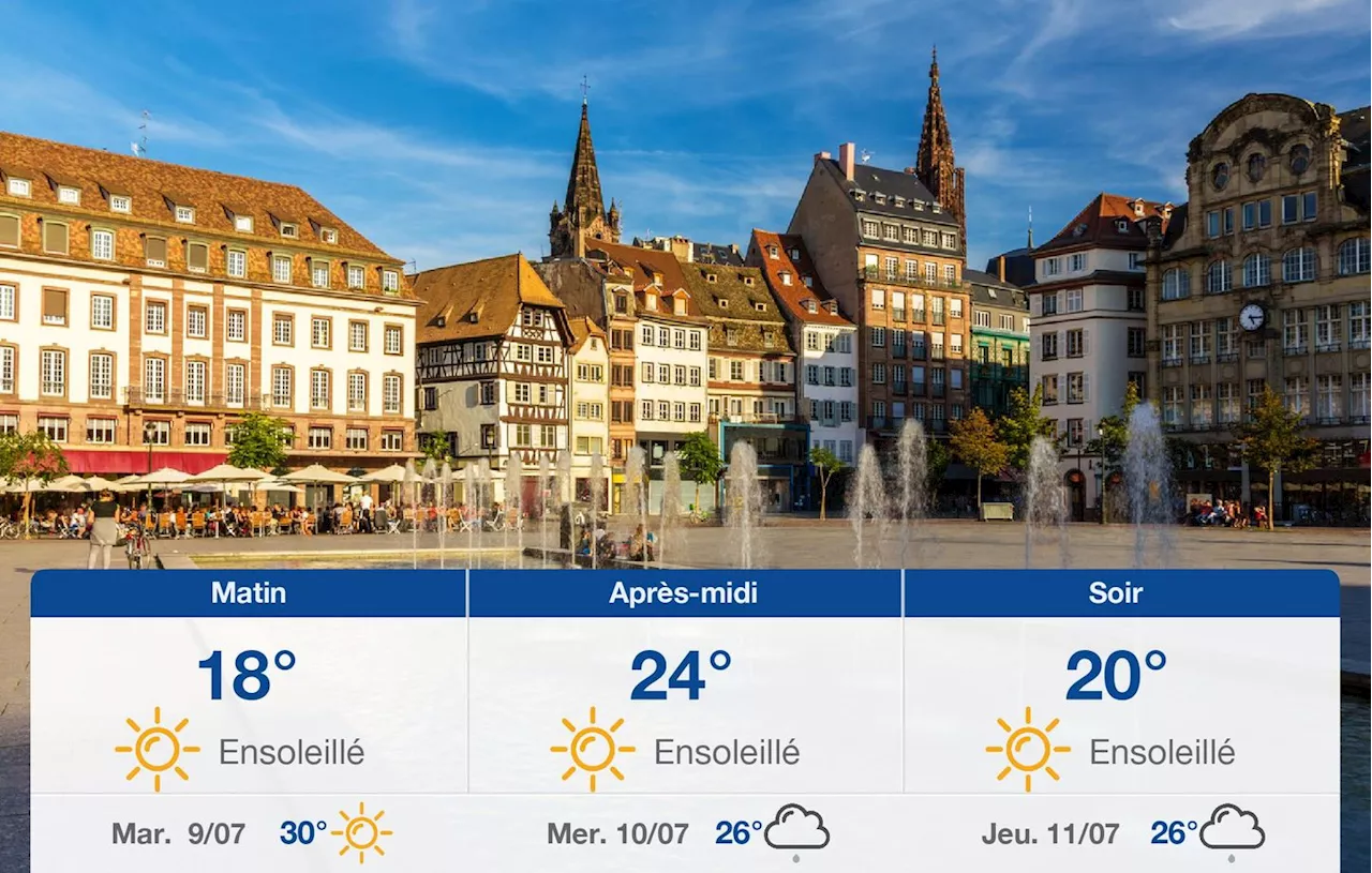 Météo Strasbourg: prévisions du lundi 8 juillet 2024