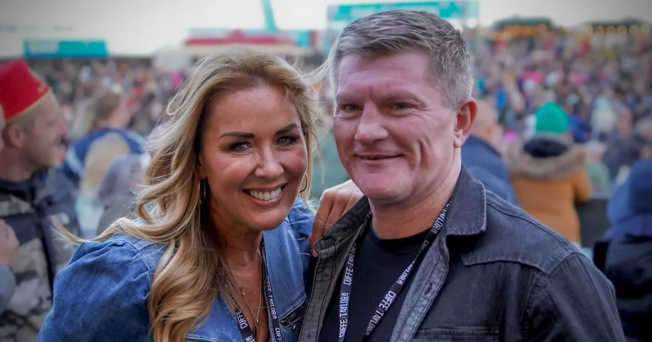 Ricky Hatton and Claire Sweeney all loved up and spotted at festival together