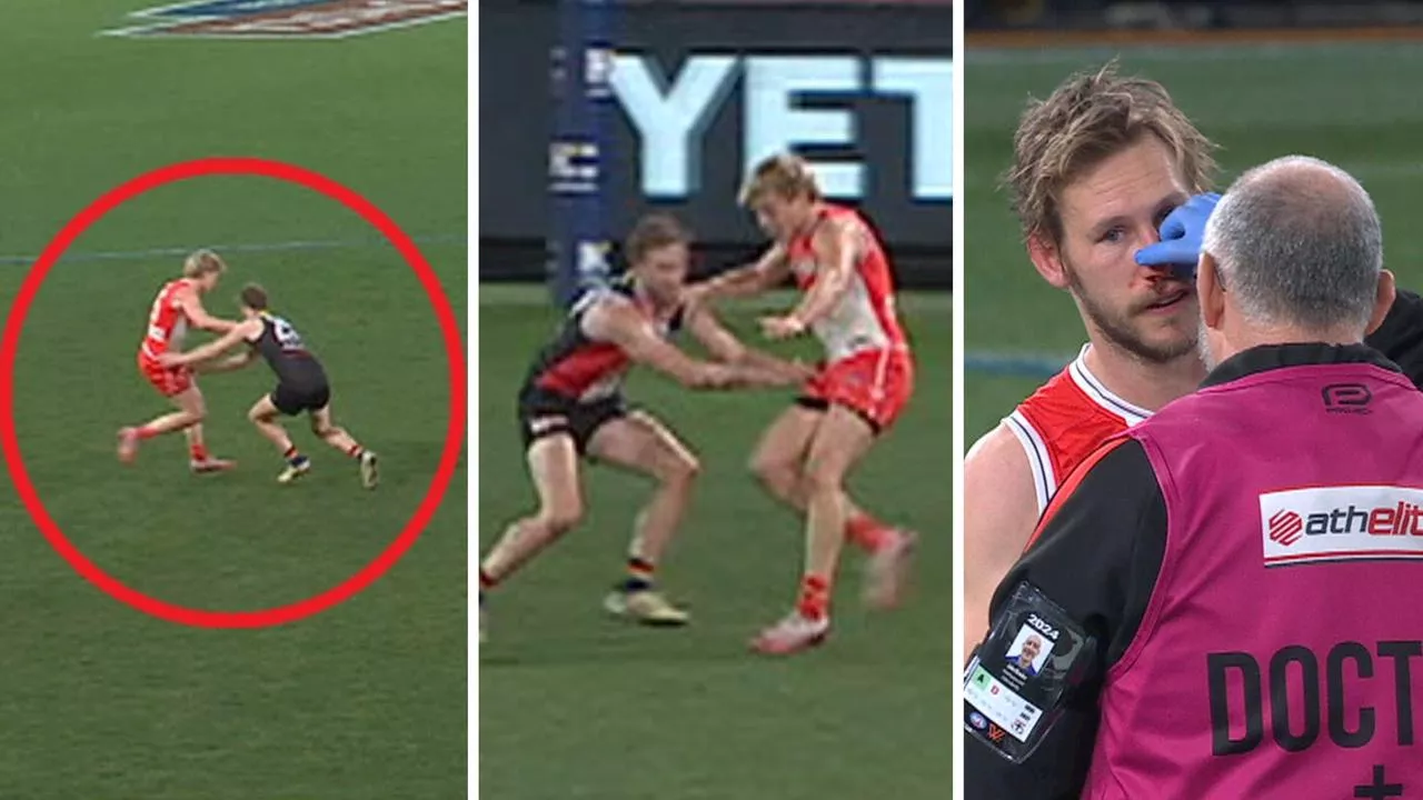 ‘Almost certain’: Swans superstar’s Brownlow hopes in tatters after high hit that ‘drew blood’