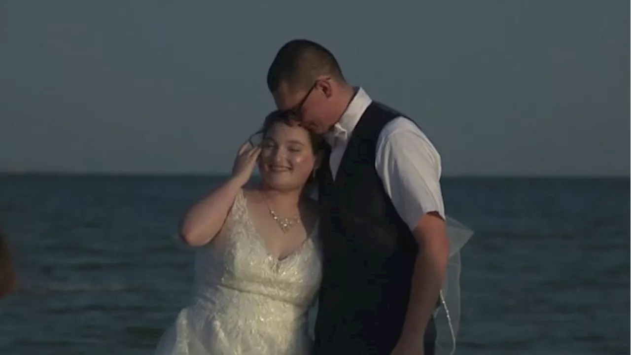 Couple marries in an impromptu beach ceremony in Rockport due to Beryl