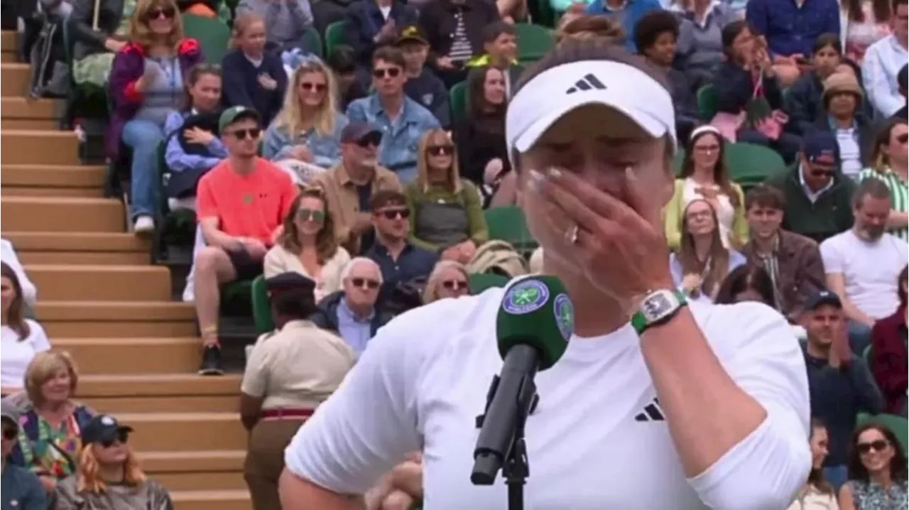 Ukrainian tennis star Elina Svitolina breaks down at Wimbledon after shocking tragedy