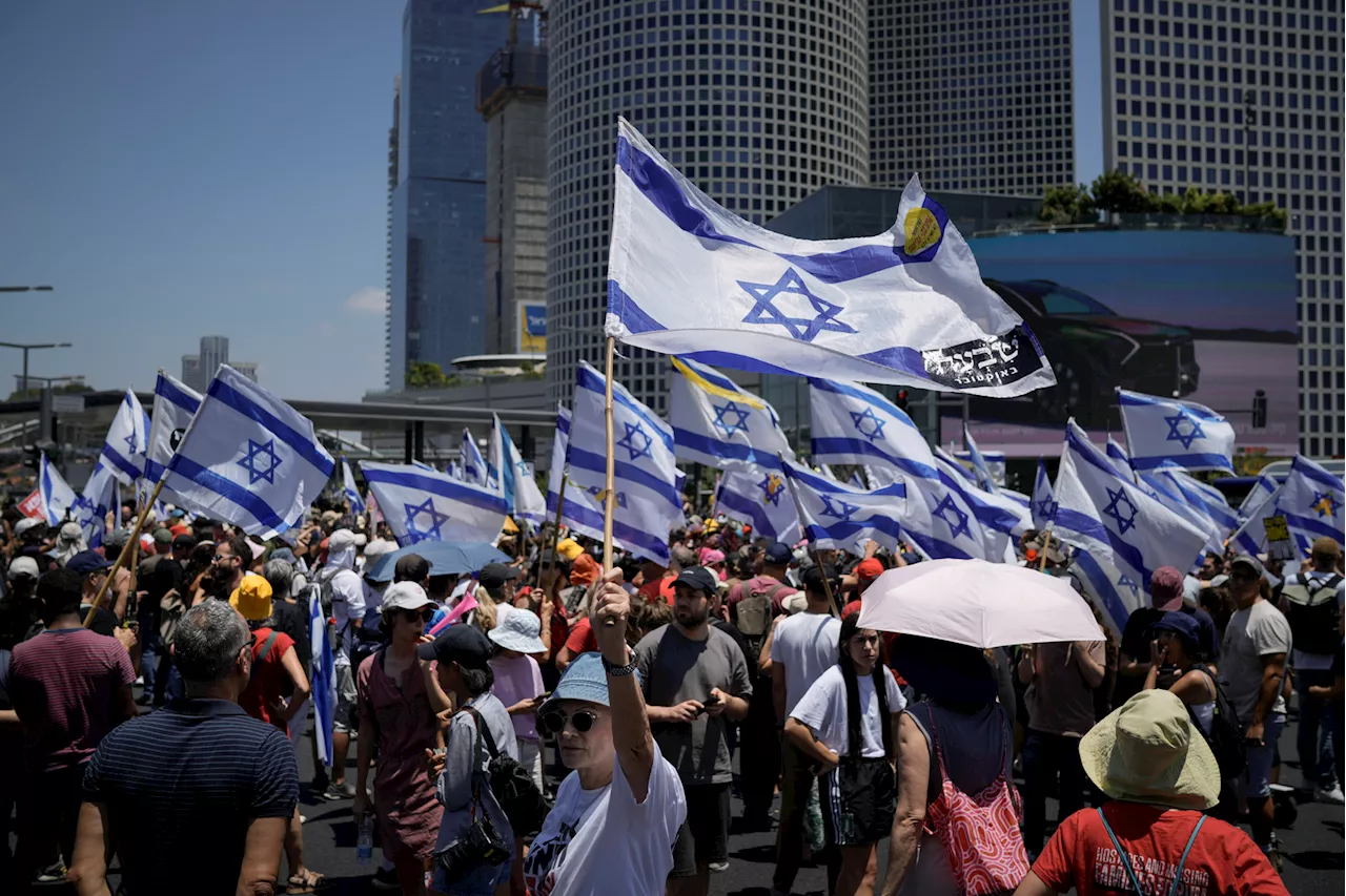 Israeli protesters block highways, call for cease-fire to return hostages 9 months into war in Gaza