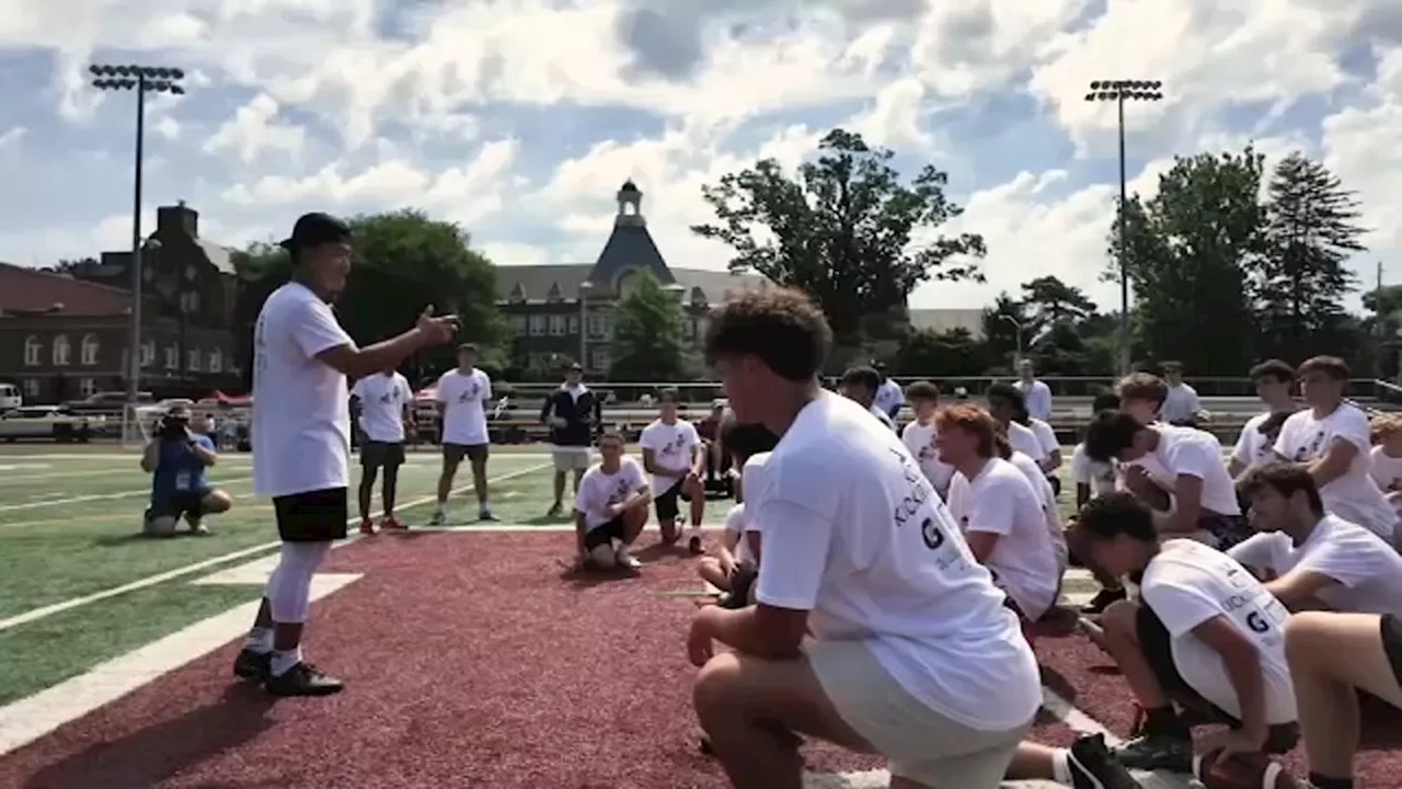 NFL kicker hosts training camp in New Jersey to help local students sharpen skills