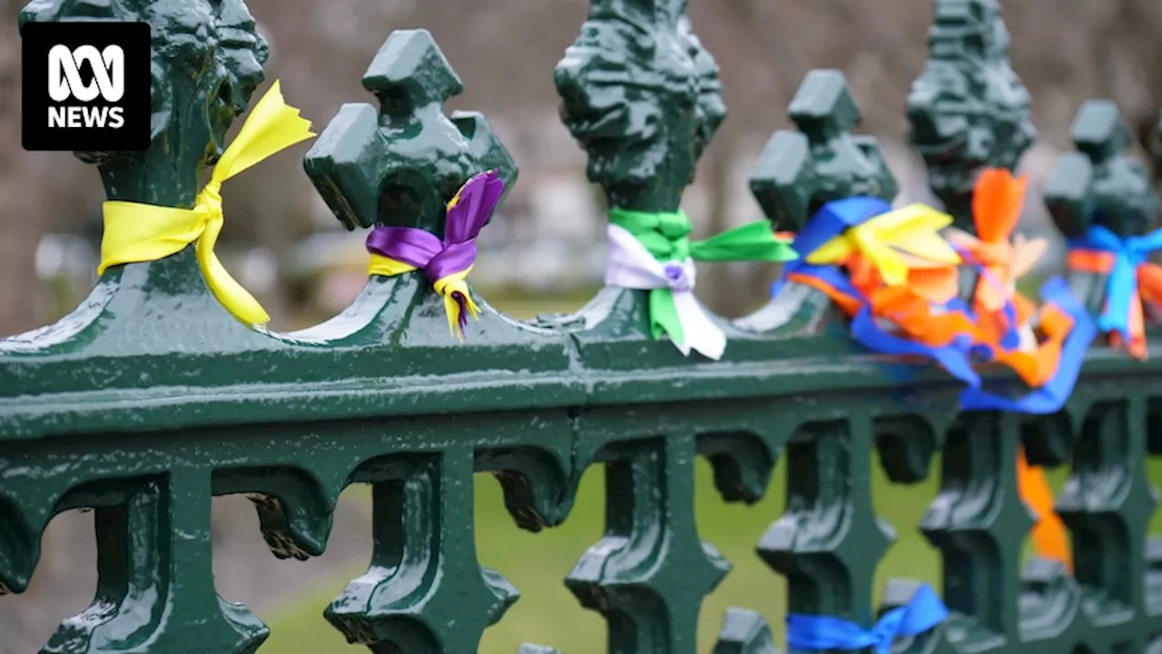 Loud Fence ribbons recognising child sexual abuse survivors removed from Ballarat cathedral