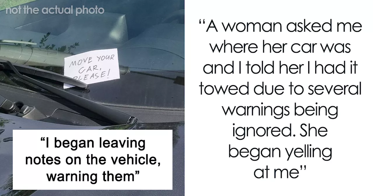 Woman Keeps Stealing Neighbor’s Parking Spot, Walks Out To Find Her Car Towed