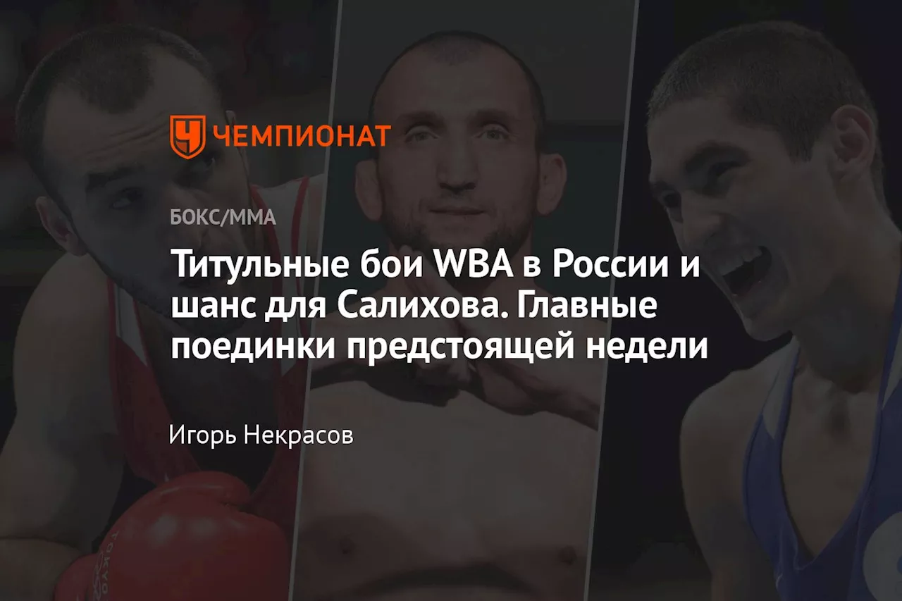 Титульные бои WBA в России и шанс для Салихова. Главные поединки предстоящей недели