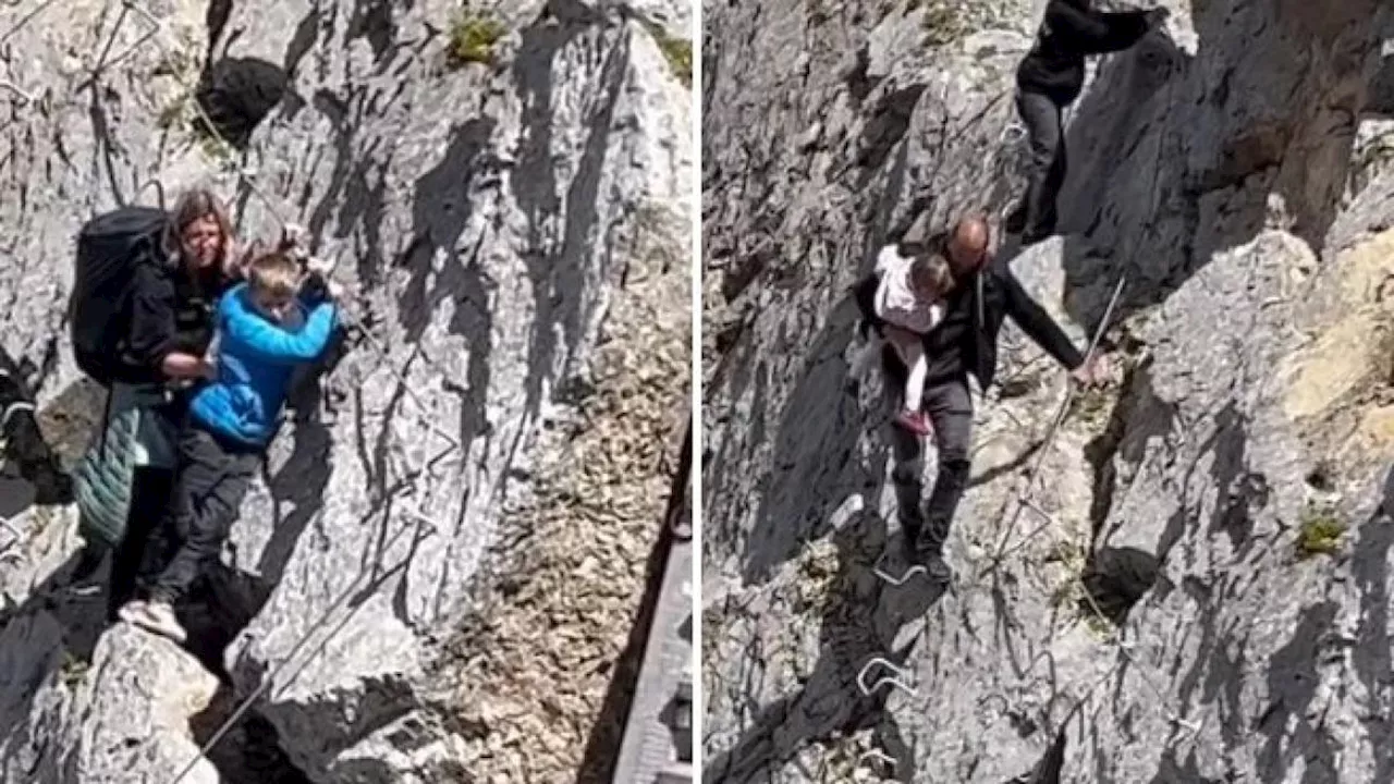 Dolomiti, la famiglia sulla ferrata con la bimba in braccio. I rischi per gli alpinisti «fai-da-te»: 6 morti in tre giorni