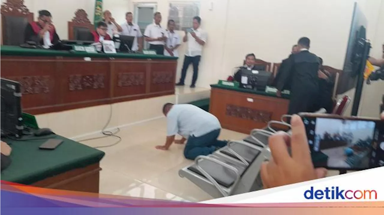 Eks Bupati Langkat Terbit Sujud-Peluk Istri Usai Vonis Bebas di Kasus TPPO