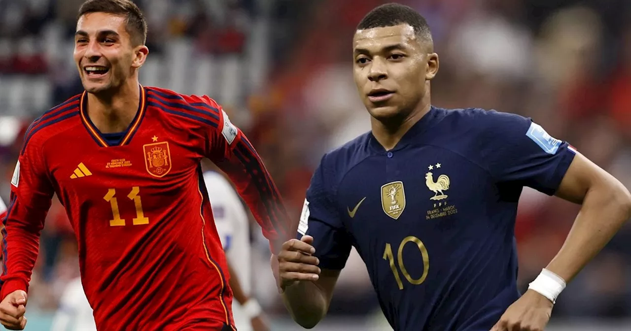 Duelo de velocistas en Francia-España: Mbappé vs. Ferran Torres