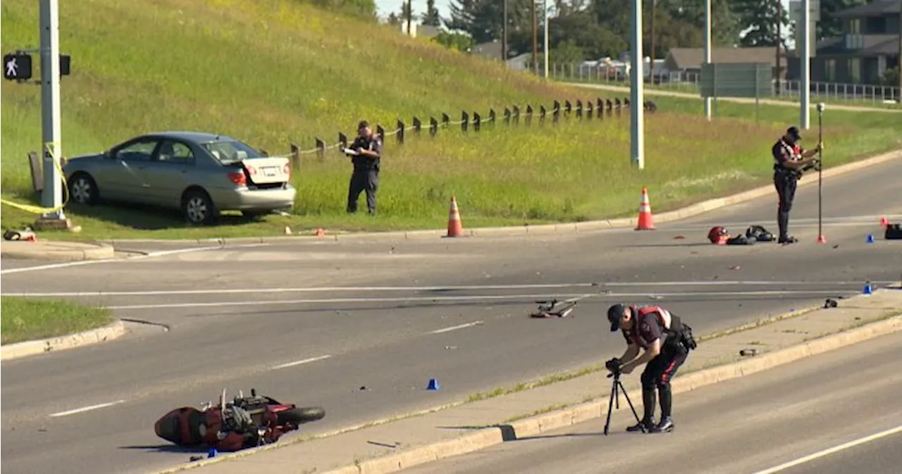 Man critically injured in northwest Calgary motorcycle crash: police