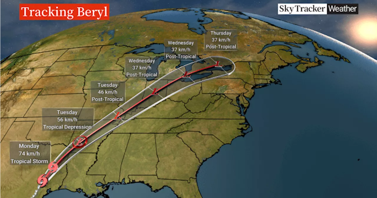 Remnants of Hurricane Beryl expected to hit Canada this week, flooding possible