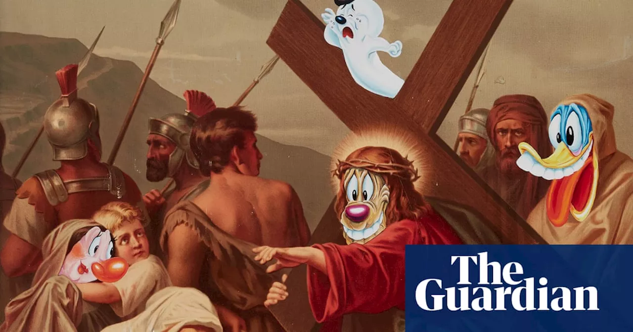 Artwork featuring Christ overlaid with Looney Tunes characters removed by Sydney council after threats of violence