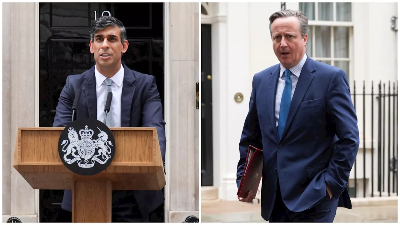 Rishi Sunak announces his shadow cabinet as David Cameron resigns