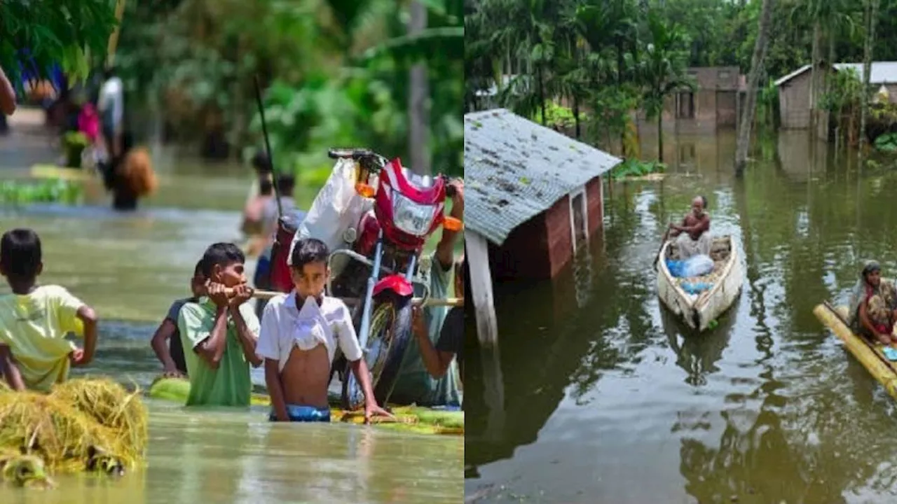 Assam Flood: बाढ़ से असम में मचा हाहाकार! 28 जिलों में करीब 23 लाख लोग प्रभावित; 50 हजार से ज्यादा लोगों ने राहत शिविरों में ली शरण