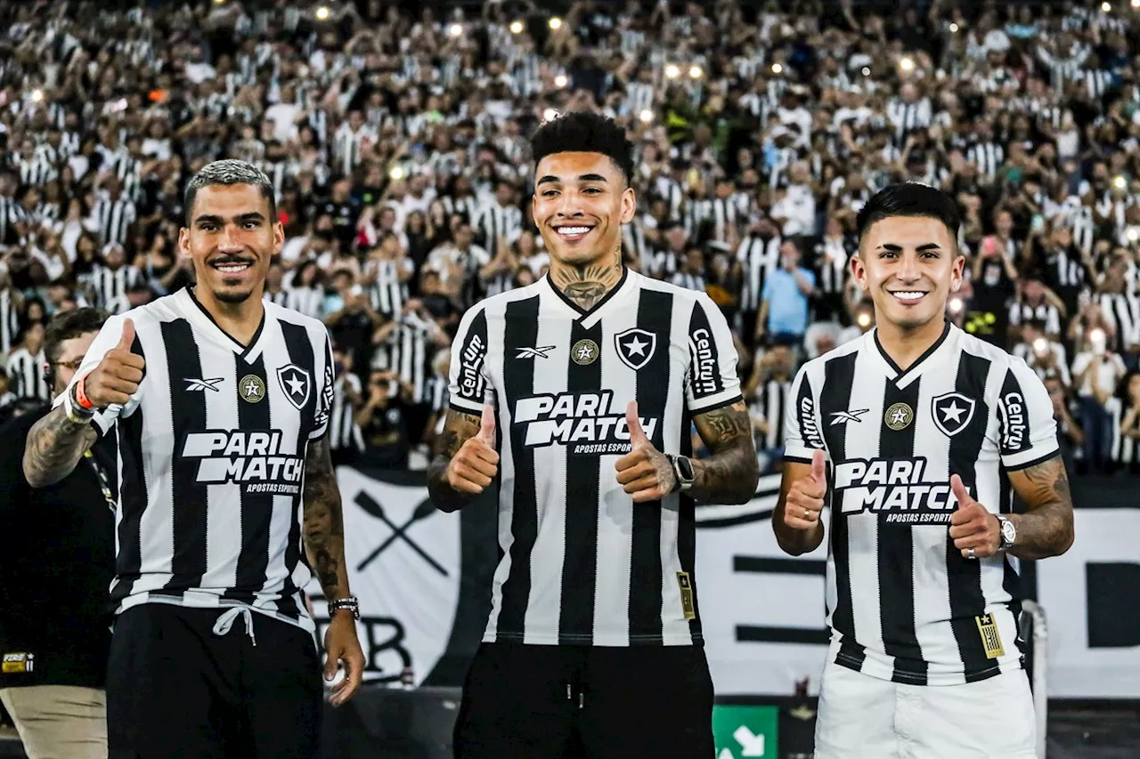 Novos reforços do Botafogo, Almada, Allan e Igor Jesus são apresentados à torcida; veja vídeo