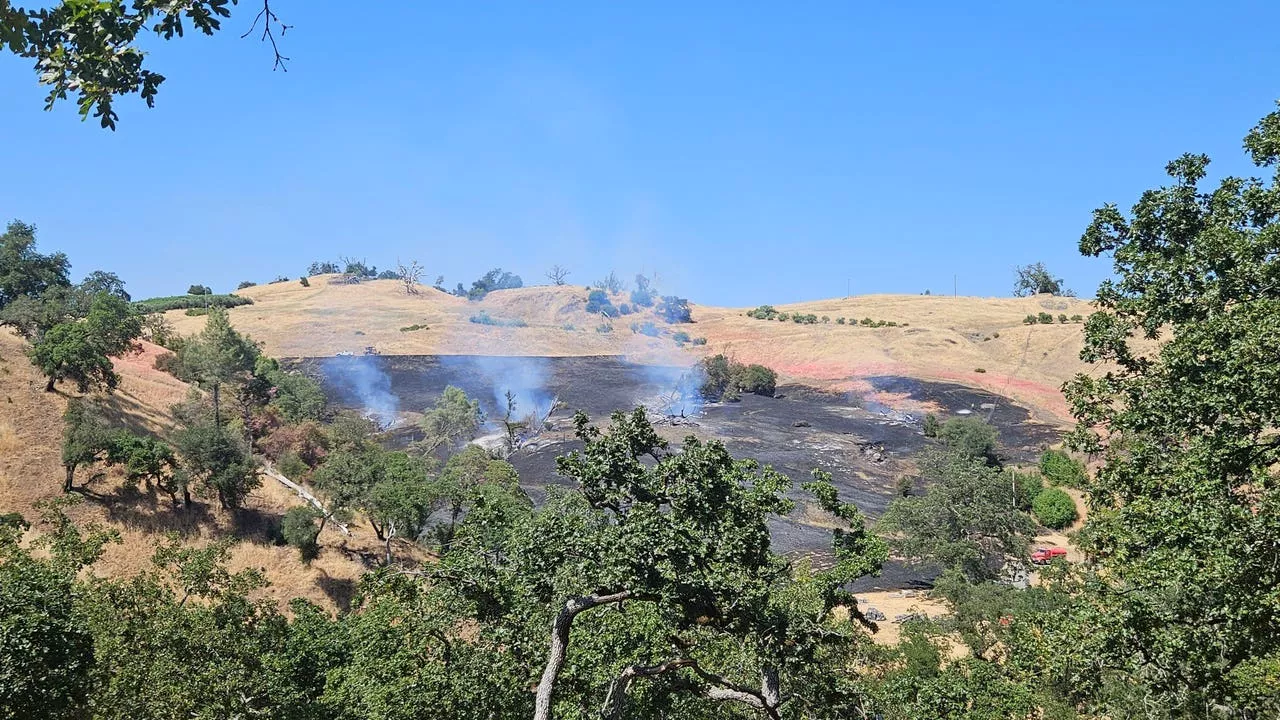 Man mowing lawn causes fire in Geyserville, is arrested