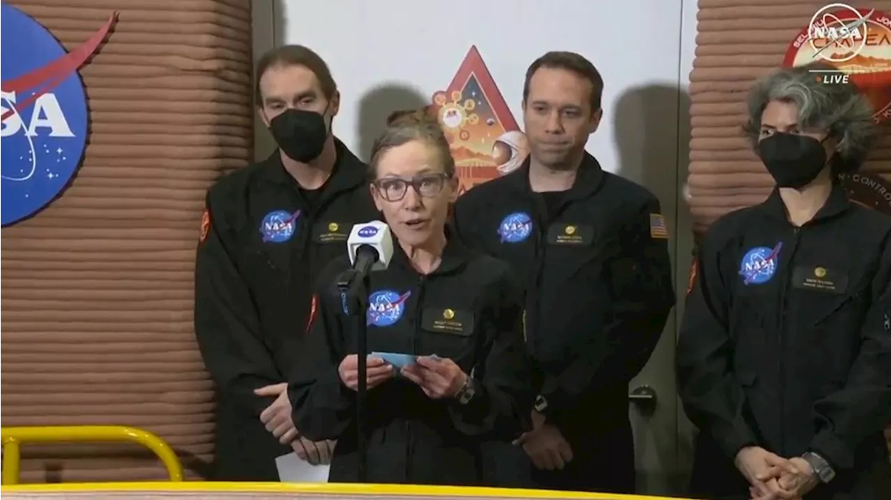 Crew of NASA's earthbound simulated Mars habitat emerge after a year