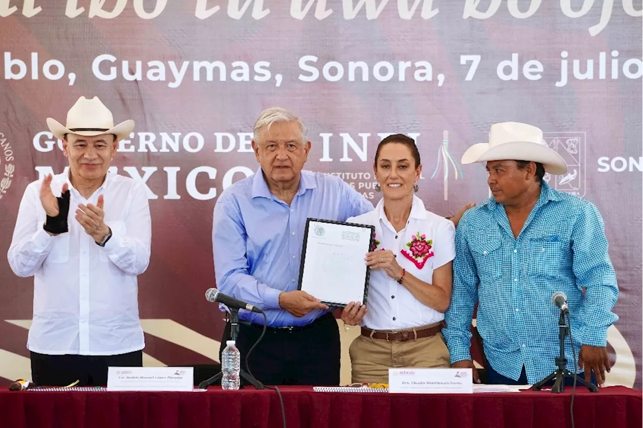 Sheinbaum: “histórico” el reconocimiento de la cultura yaqui a una mujer