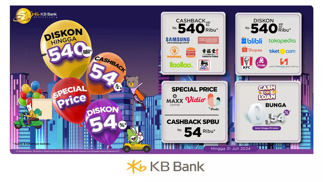 Berburu Promo Menarik di HUT KB Bank ke-54, Diskon hingga 54% di Berbagai Merchant Favorit