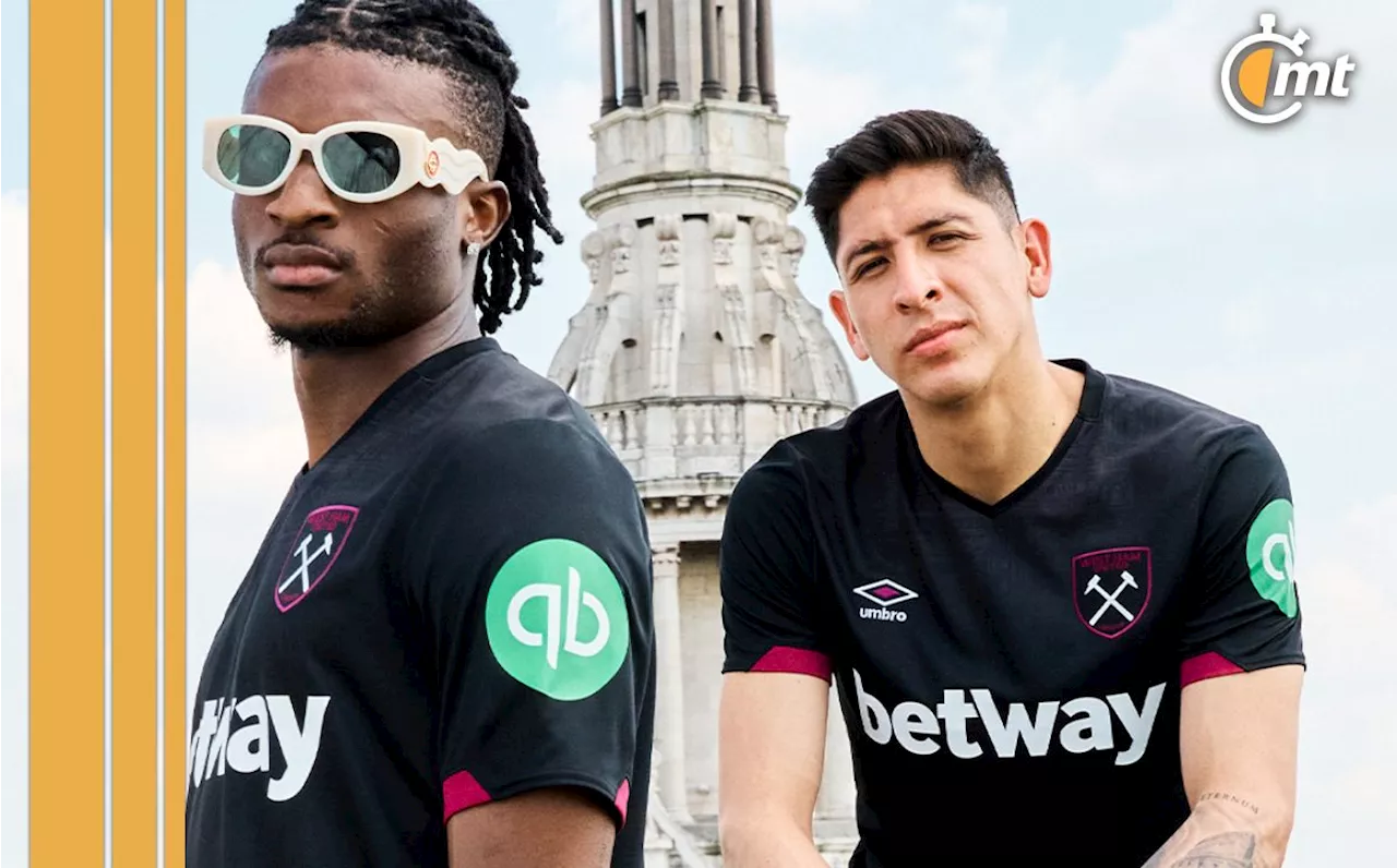 Edson Álvarez-presenta el nuevo-uniforme del West-Ham