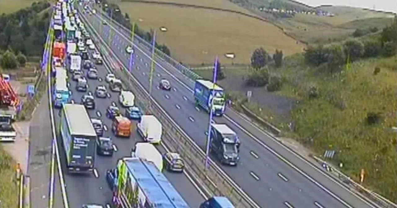 LIVE: M62 crash causes four miles of queues