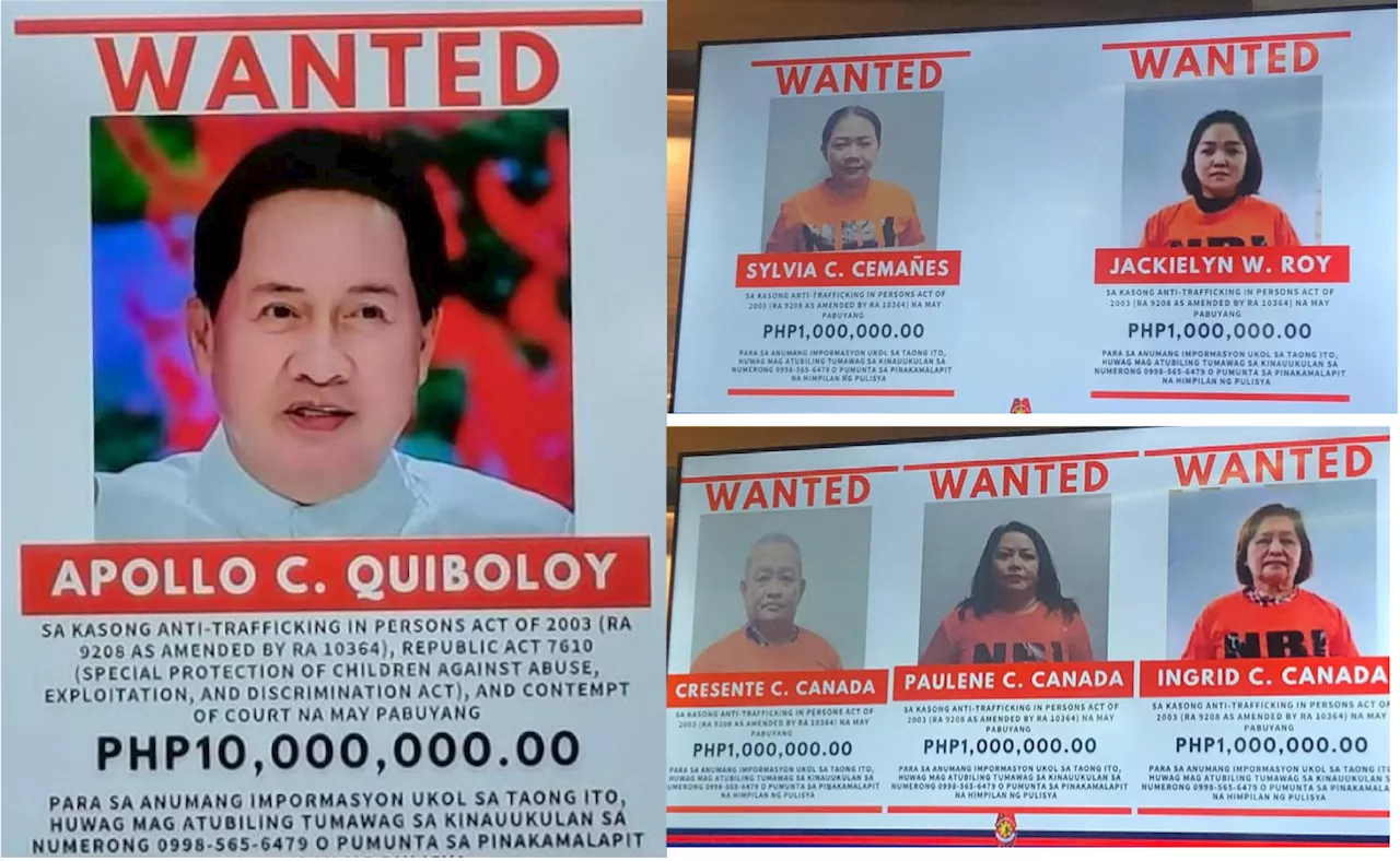 Gov’t offers P15-m bounty for arrest of Quiboloy, associates