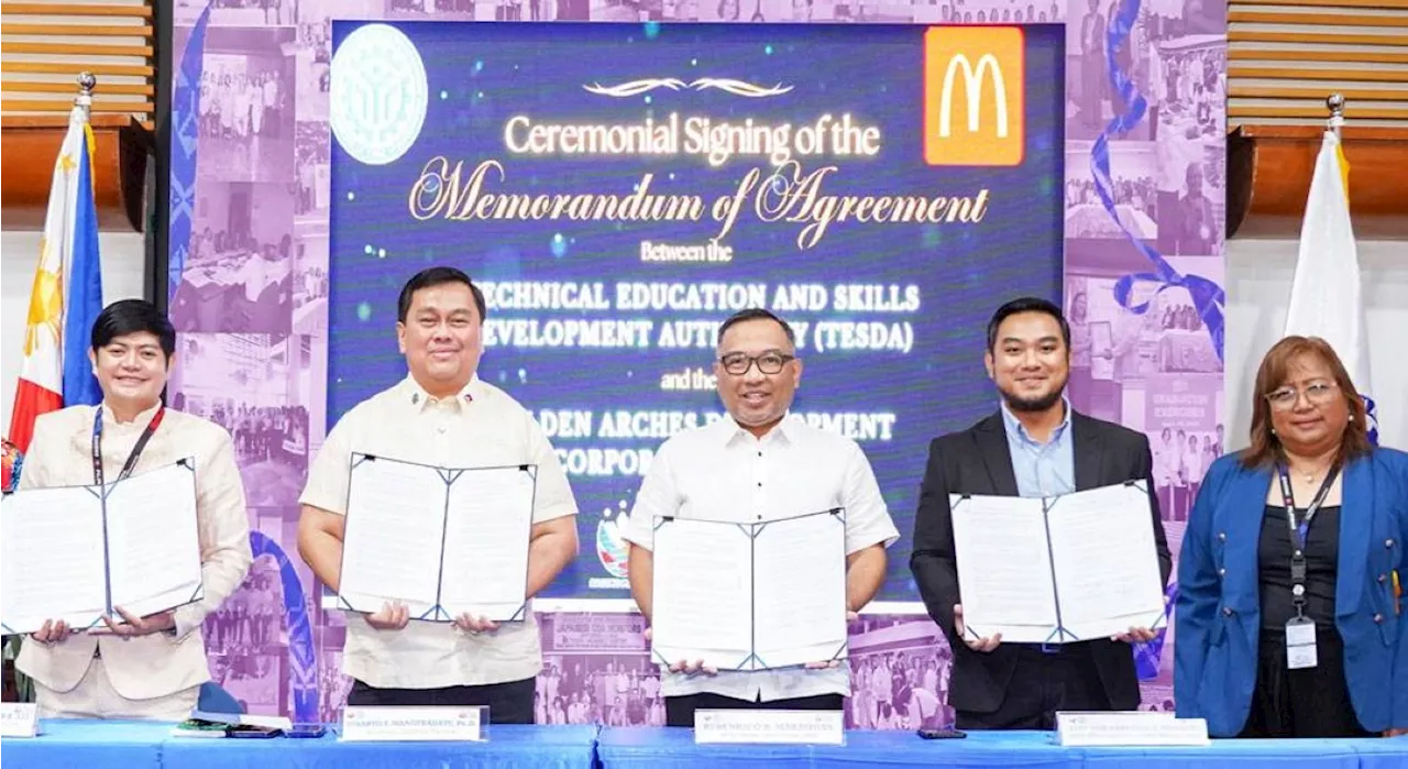 McDonald's, Tesda partner to develop PH's first QSR training curriculum