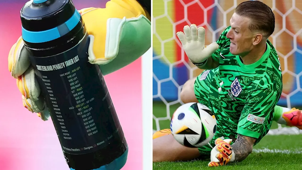 Why Jordan Pickford must DITCH his water bottle cheat sheet in England penalty shootouts as Lineker...