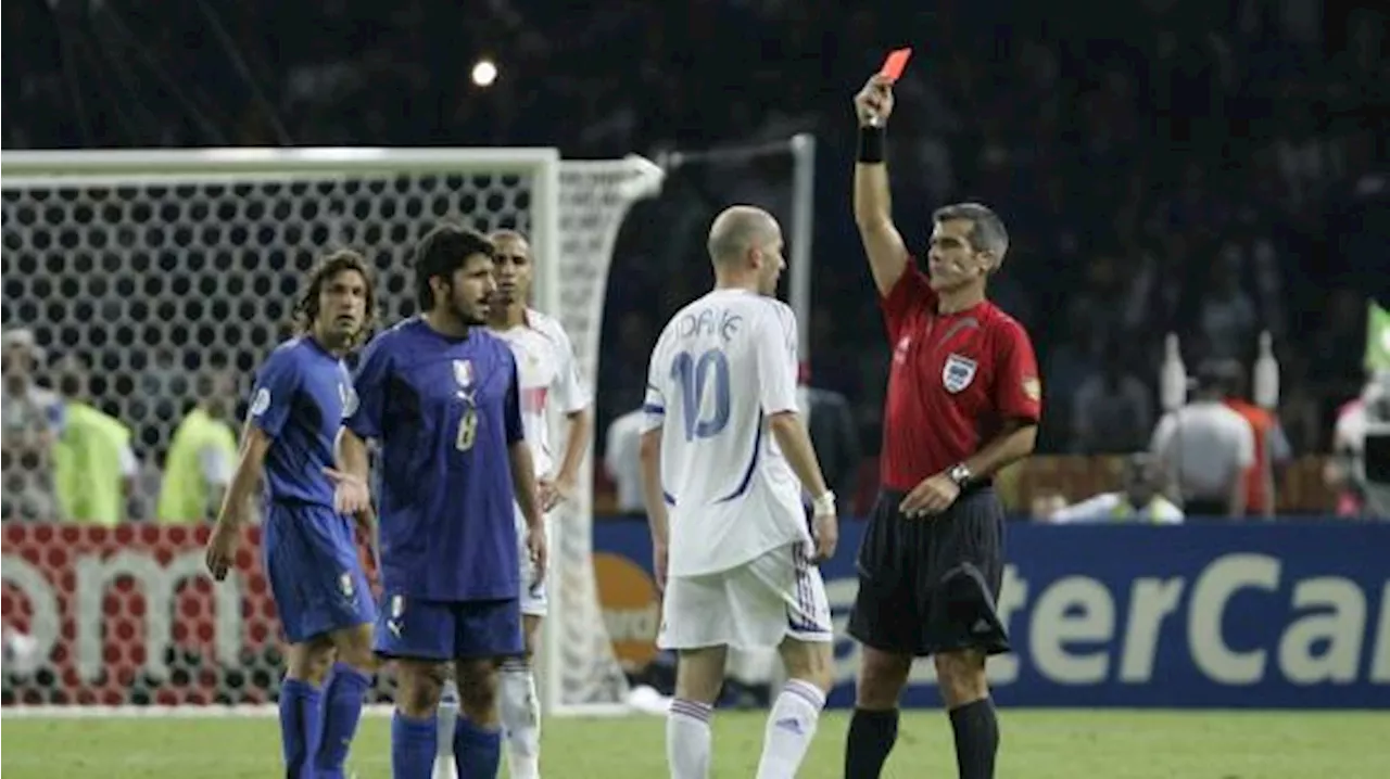 9 luglio 2006, ultima partita a eliminazione diretta dell'Italia ai Mondiali. Con testata di Zidane