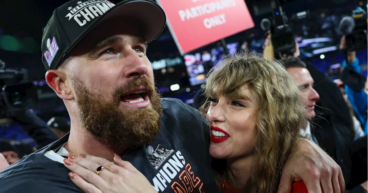 Travis Kelce Appears to Wipe Away Tears as Taylor Swift Performs
