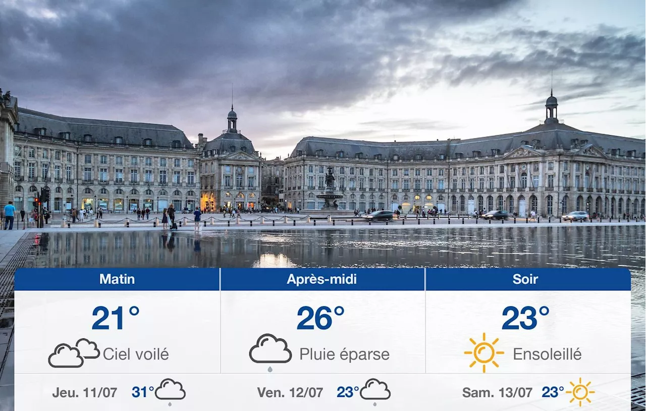 Météo Bordeaux: prévisions du mercredi 10 juillet 2024