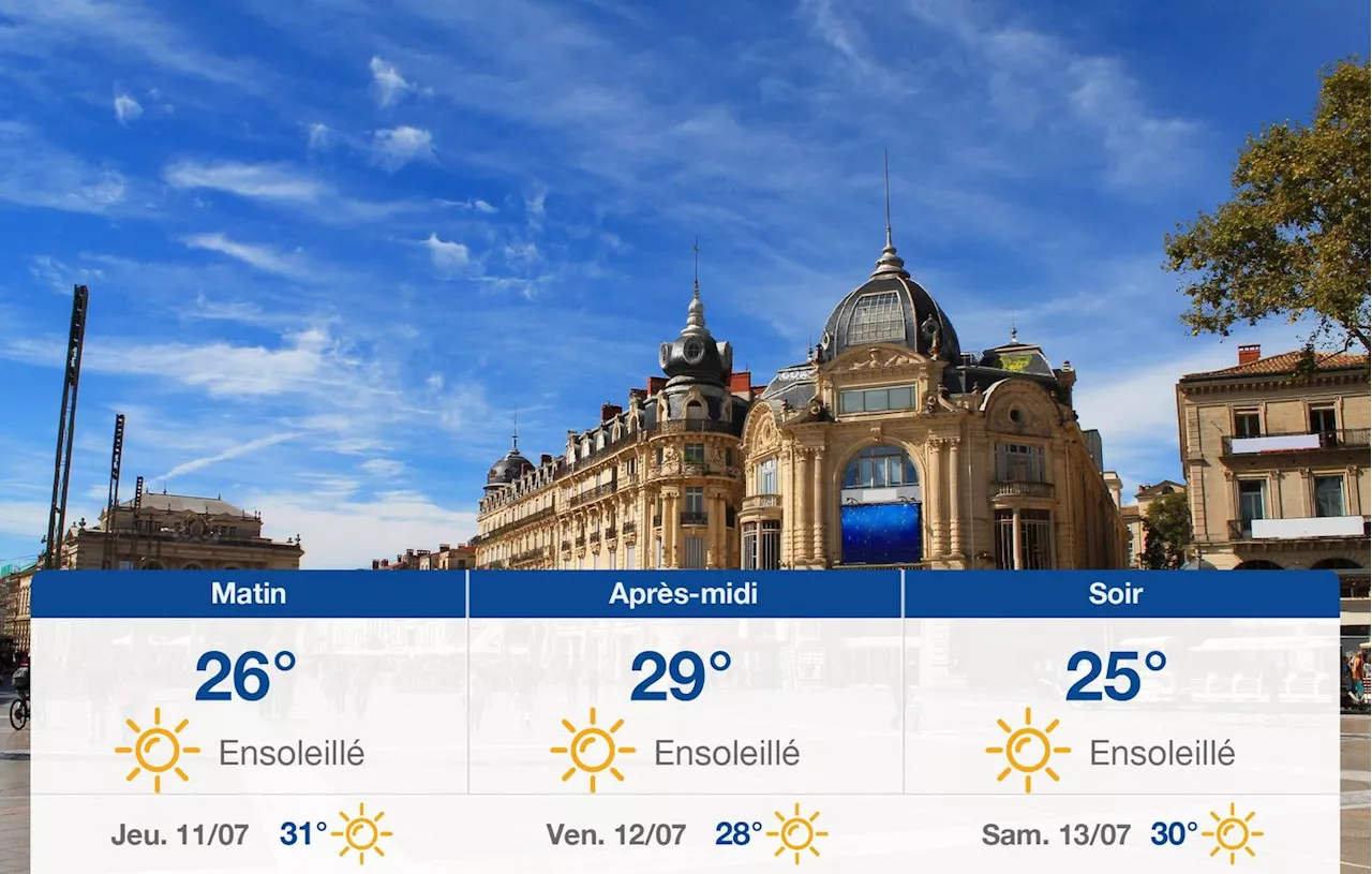 Météo Montpellier: prévisions du mercredi 10 juillet 2024