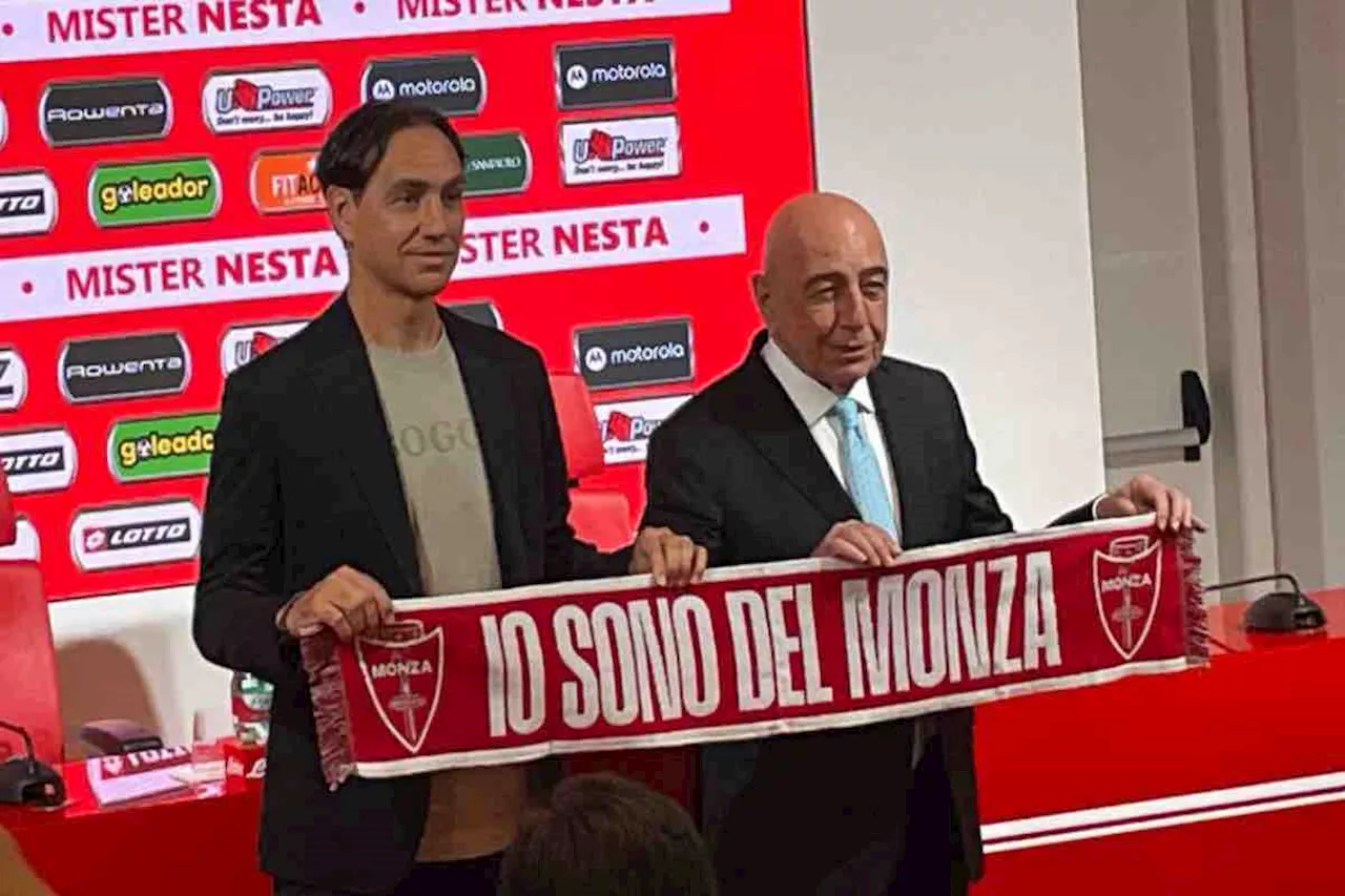 Il Monza presenta Nesta, Galliani si prende la scena: “La verità su Szczesny e Colpani”