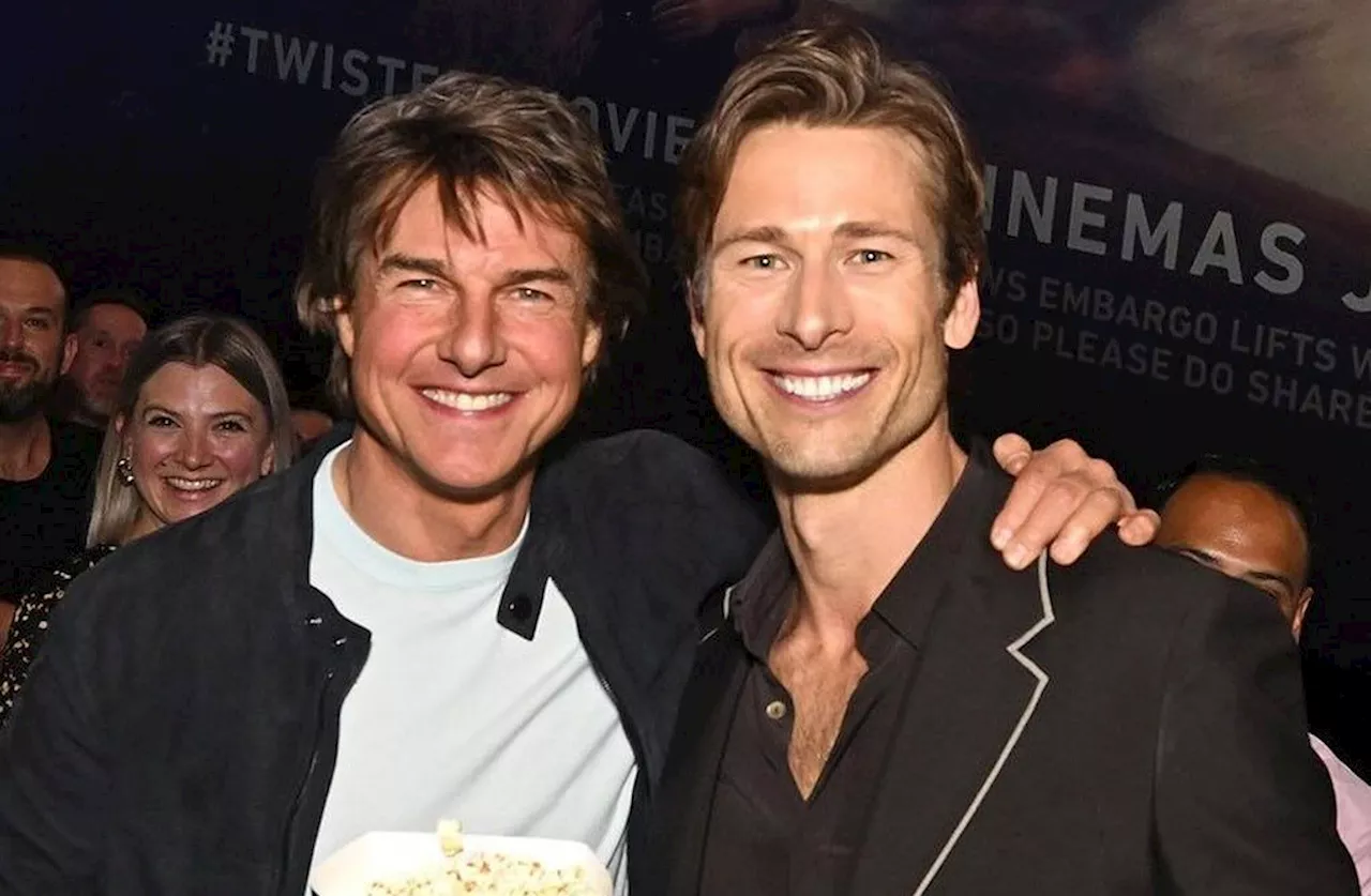 Tom Cruise prestigia Glen Powell e vai à pré-estreia de “Twisters” em Londres