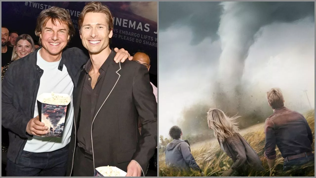 Tom Cruise popcorn alla mano per Twisters con Glen Powell