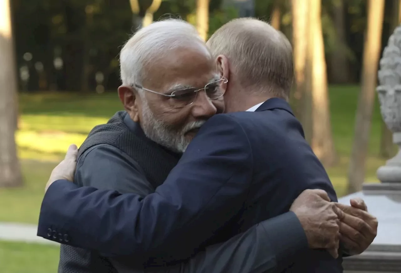 Modi-Putin hug outlines India’s warm relationship with Russia as NATO summit begins