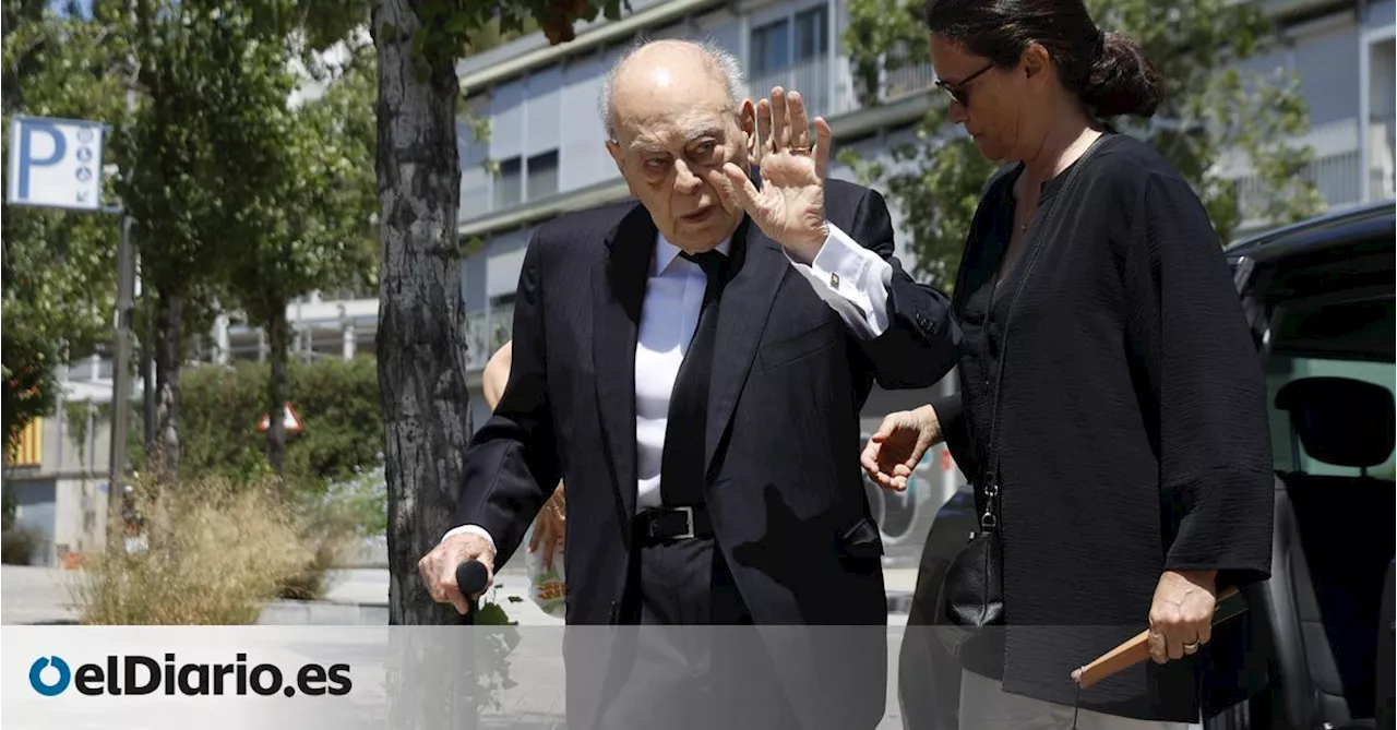 Jordi Pujol y sus hijos asisten al velatorio de Marta Ferrusola en Barcelona