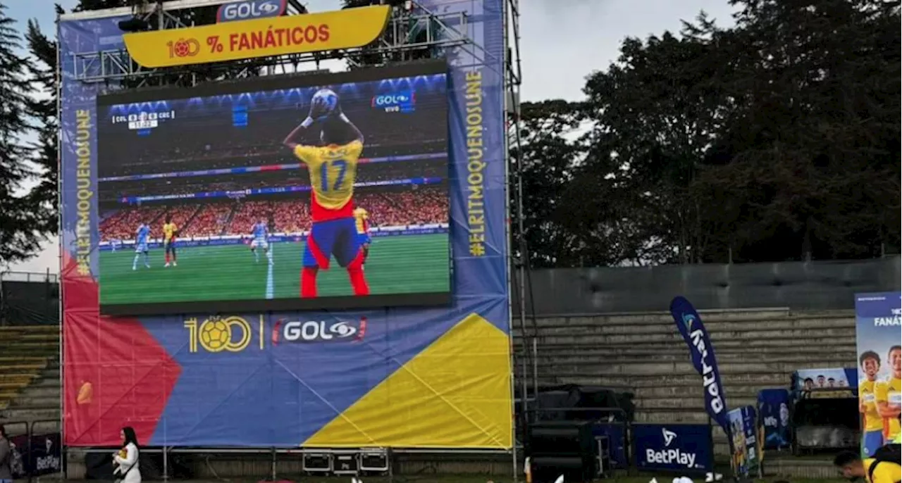 En pantallas gigantes podrá ver Colombia vs Uruguay en parques de Bogotá