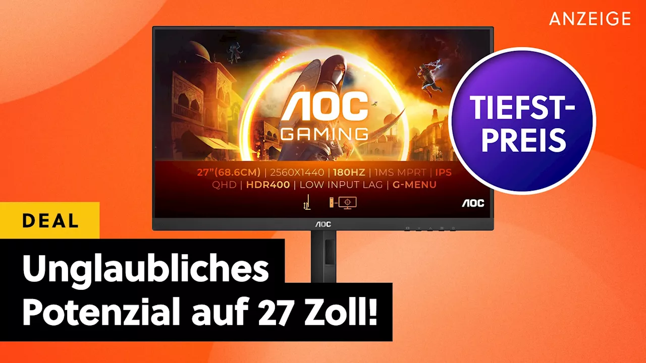 Unter 1ms Reaktionszeit und über 144Hz: Dieser HDR Gaming-Monitor zum Bestpreis ist ein absoluter Geheimtipp!