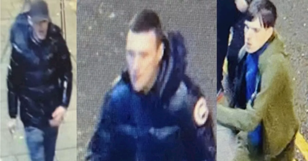 Glasgow police share CCTV images of three men after city centre assault